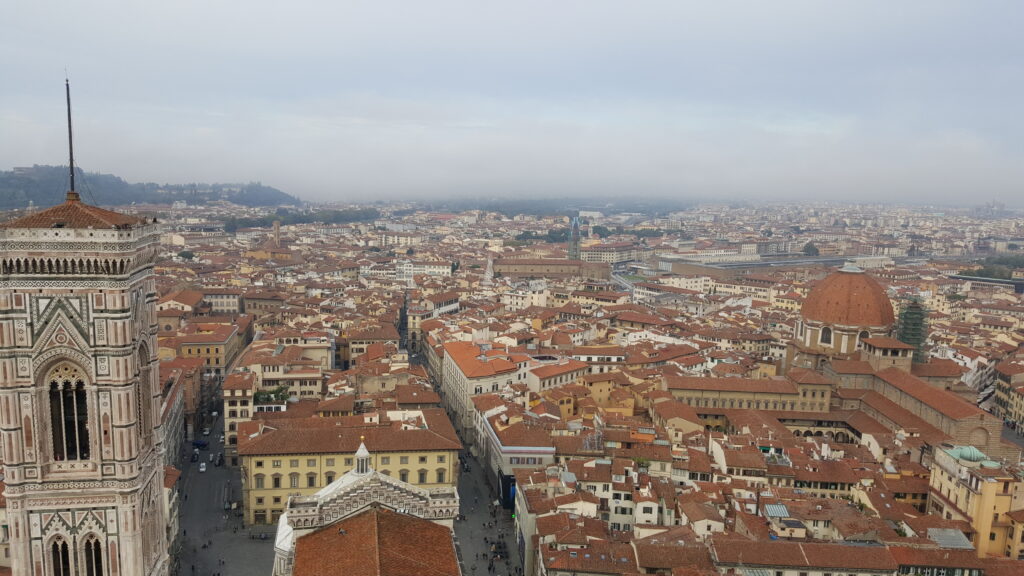 Uitzicht over Florence vanaf de koepel van de Duomo